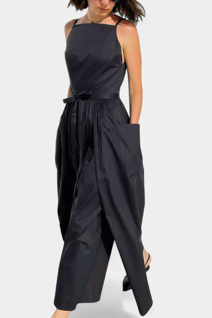 Robe Longue Sans Bretelles Dezi avec Liens Latéraux Ajustables