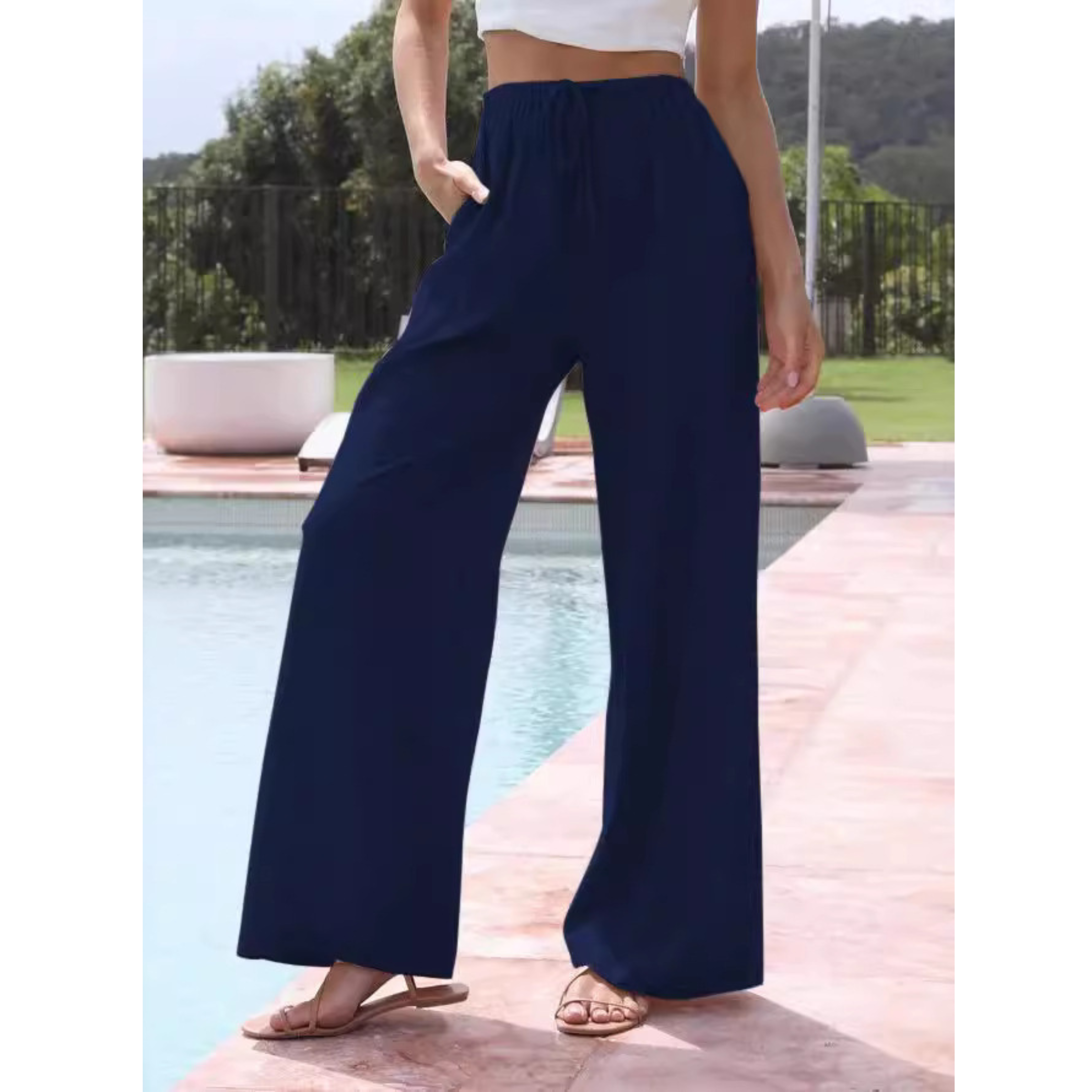 VIRENA™ – Pantalon d'été large léger et décontracté