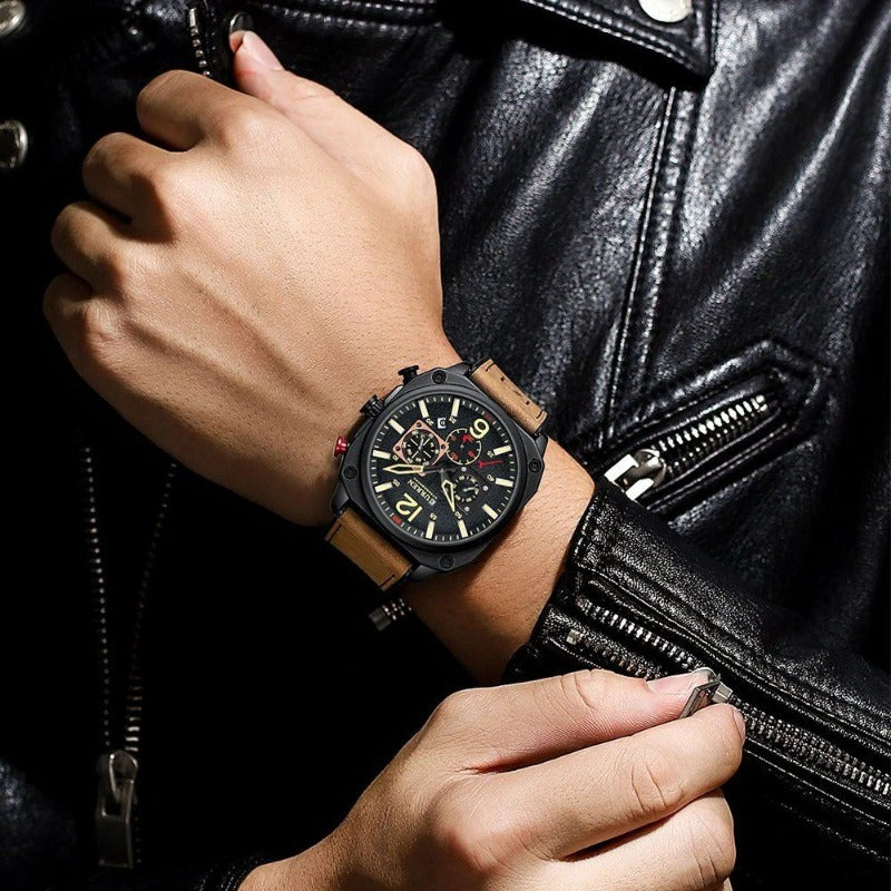 Montre Quartz en Cuir d'Affaires™ - Olsen & Olsen