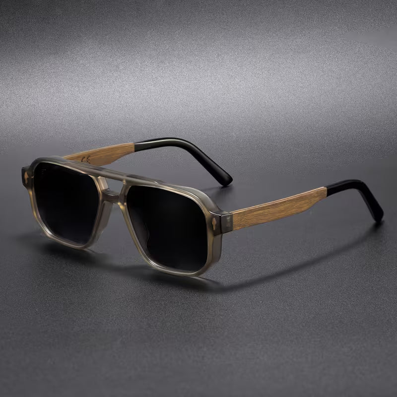 Vittorio — Lunettes de soleil en acétate et bois