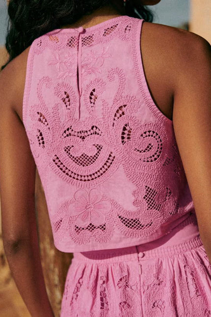 Olympe™ | Ensemble Top à Bretelles en Dentelle & Jupe Fendue