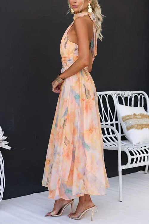Sari™ | Robe Maxi Aquarelle