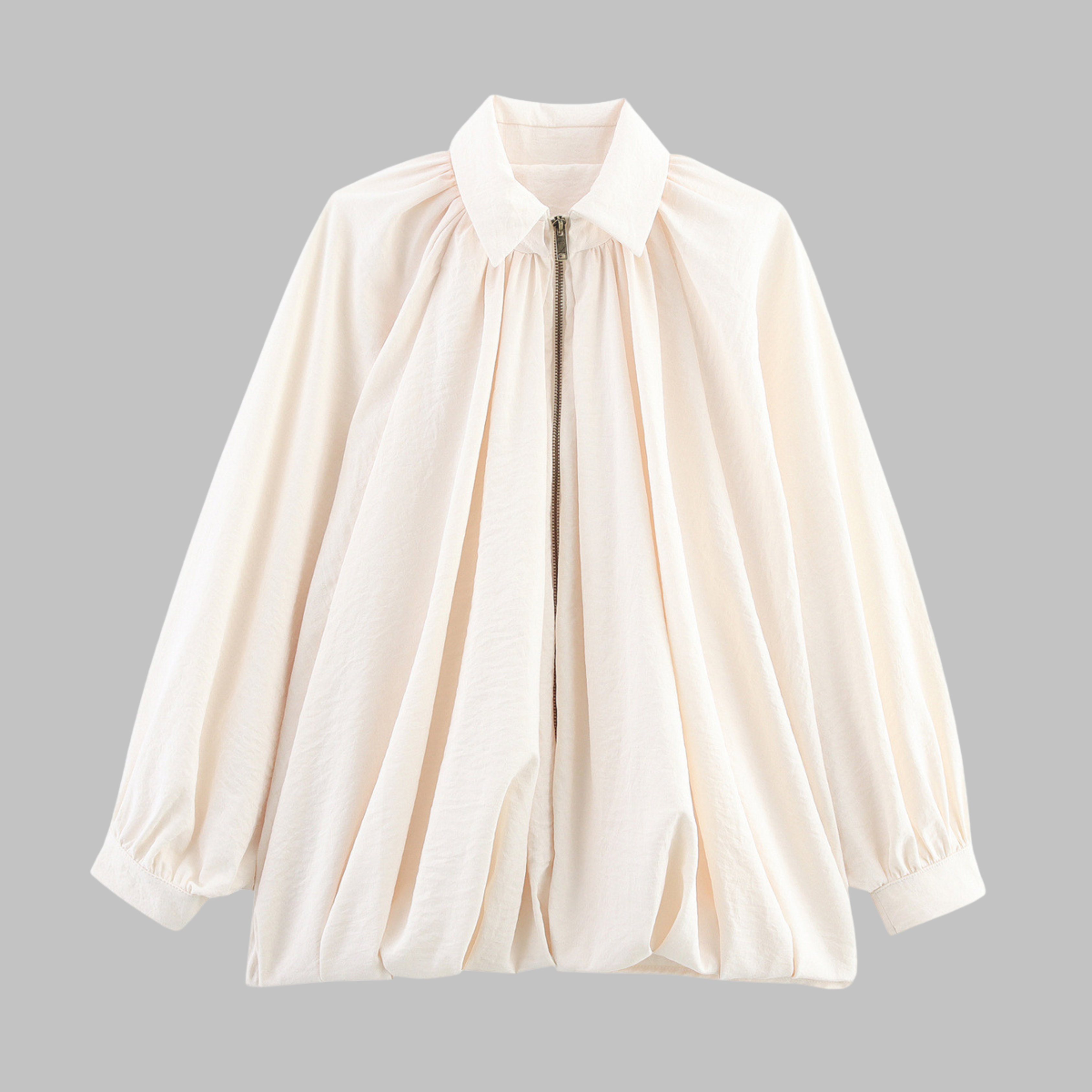 CHARLIZE™ - Veste Bombardier Vintage Oversized à Manches Pattes d'Éléphant