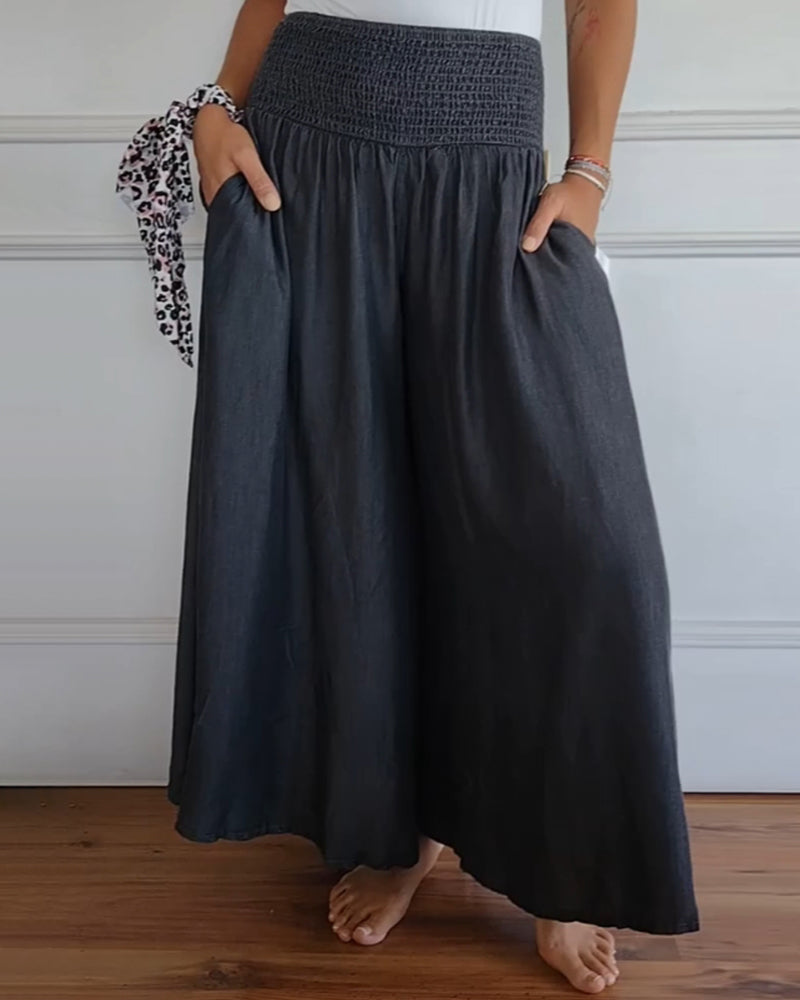 Jasper | Pantalon Fluide à Taille Froncée