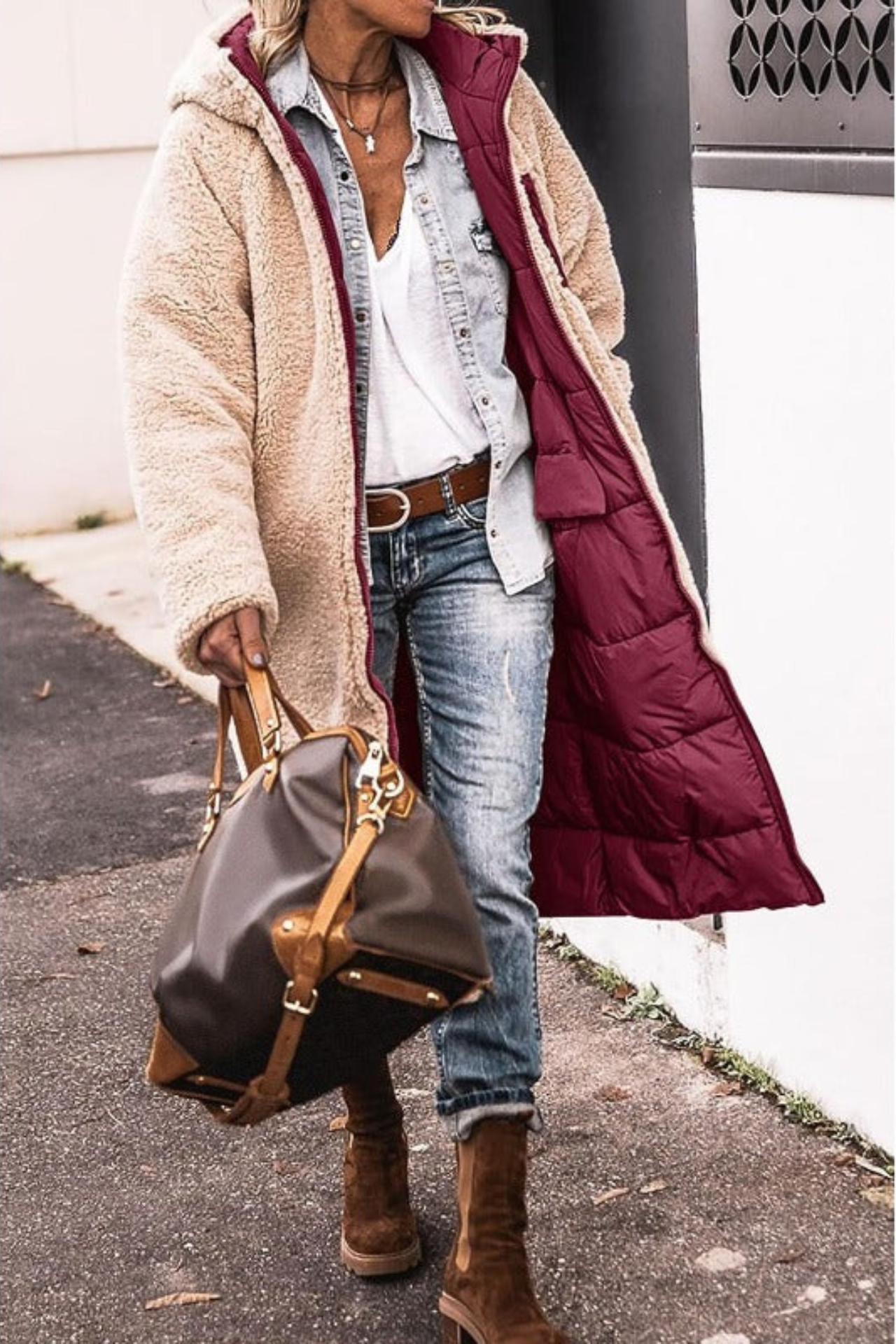 SASHA™ | Manteau Réversible Élégant