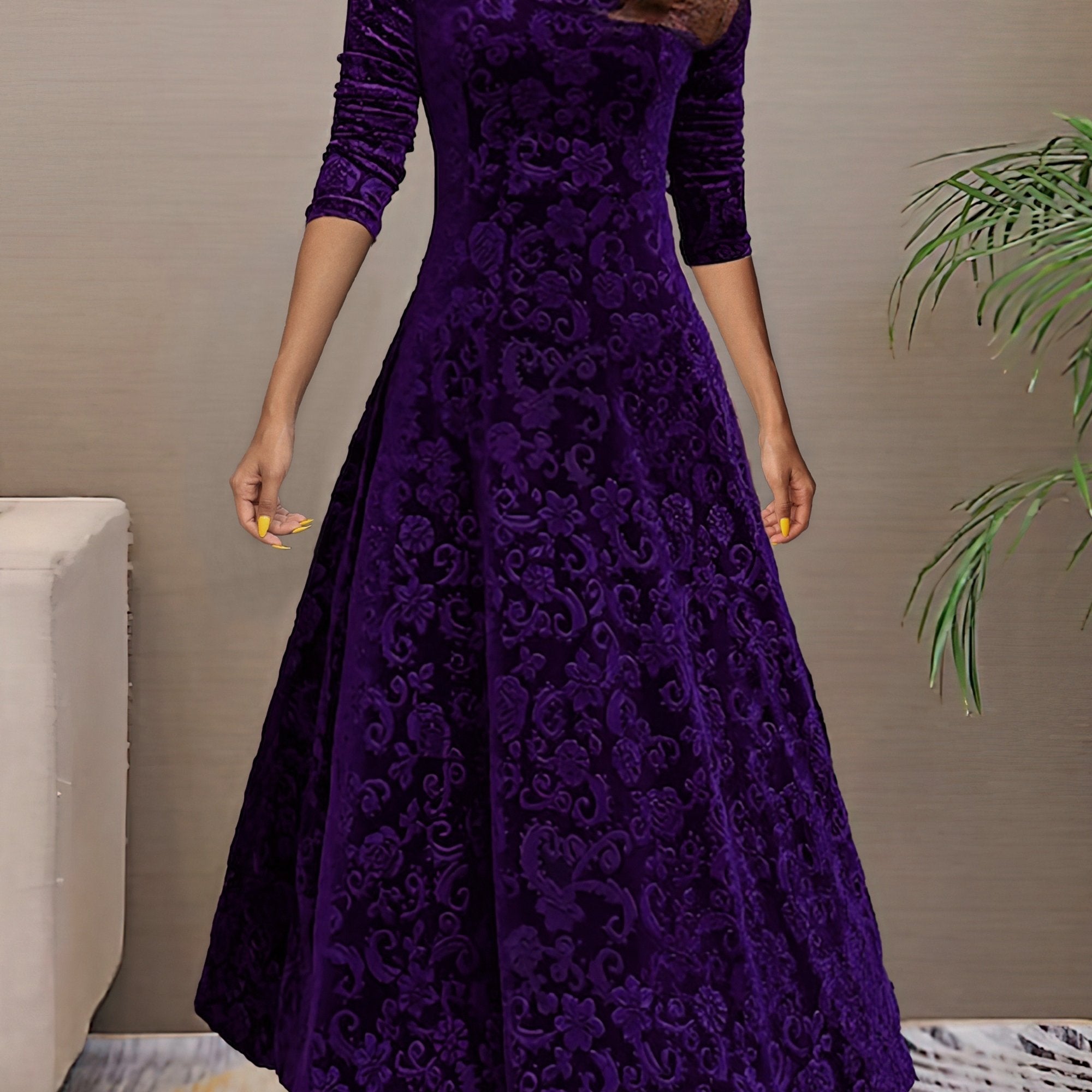 Denise | Robe Élégante en Velours