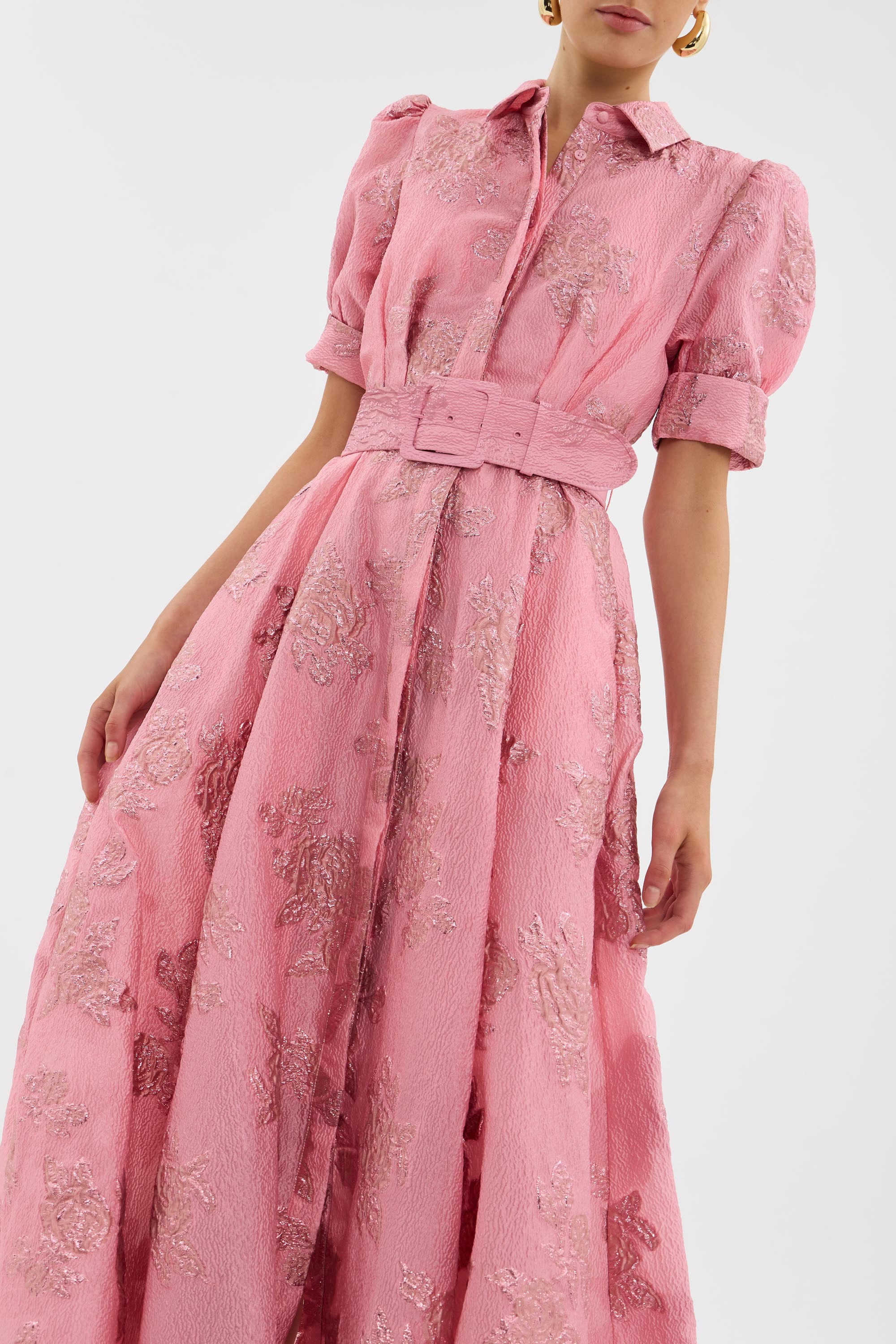 Anabella - Robe avec Manches Bouffantes Courtes