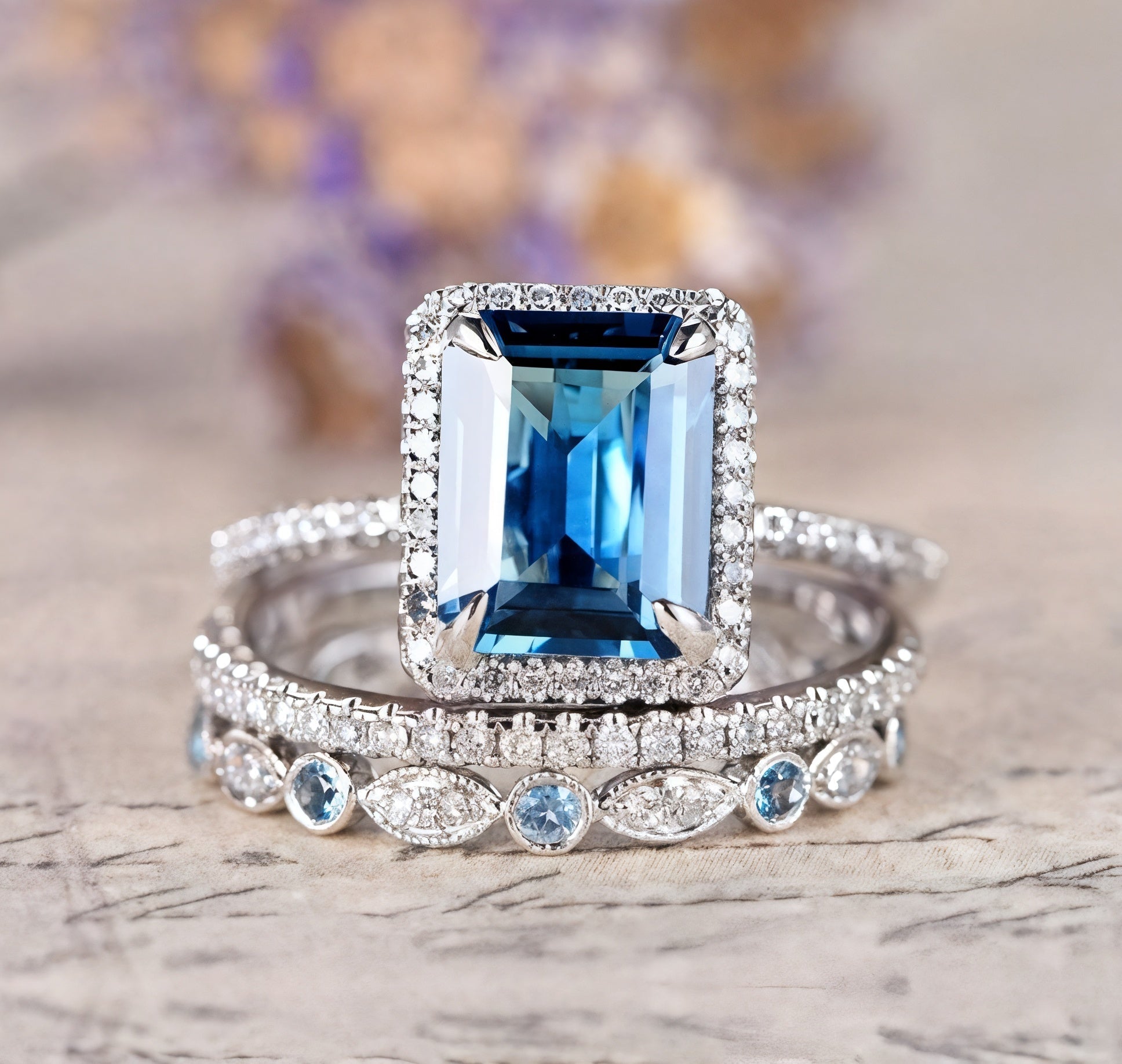 ENSEMBLE DE BAGUES EN ARGENT VINTAGE AVEC TURQUOISE