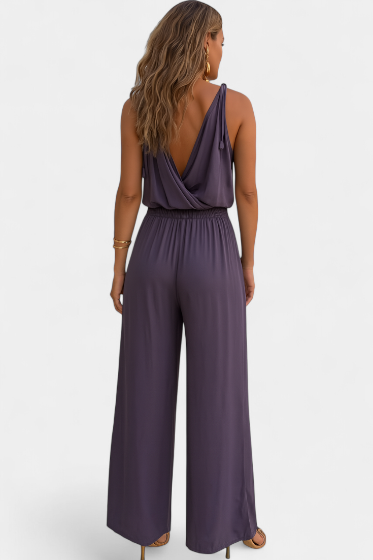 Donatila Jumpsuit Unique with Golden Details and Open Leg