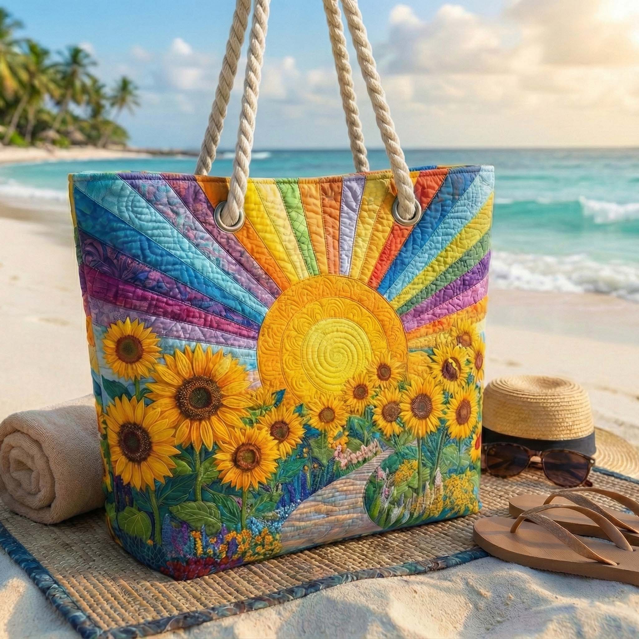 Sac de Plage Matelassé Arc-en-Ciel