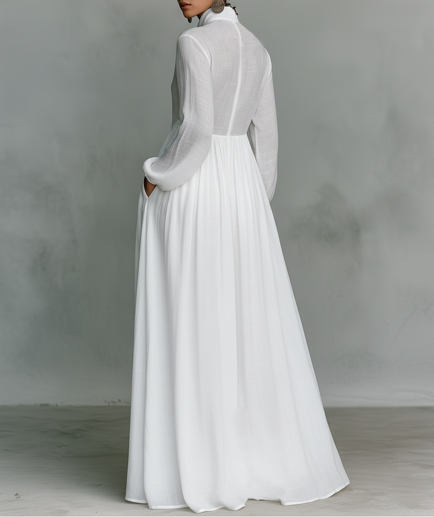 Serena™ | Flowy Maxi Dress with Front Buttons