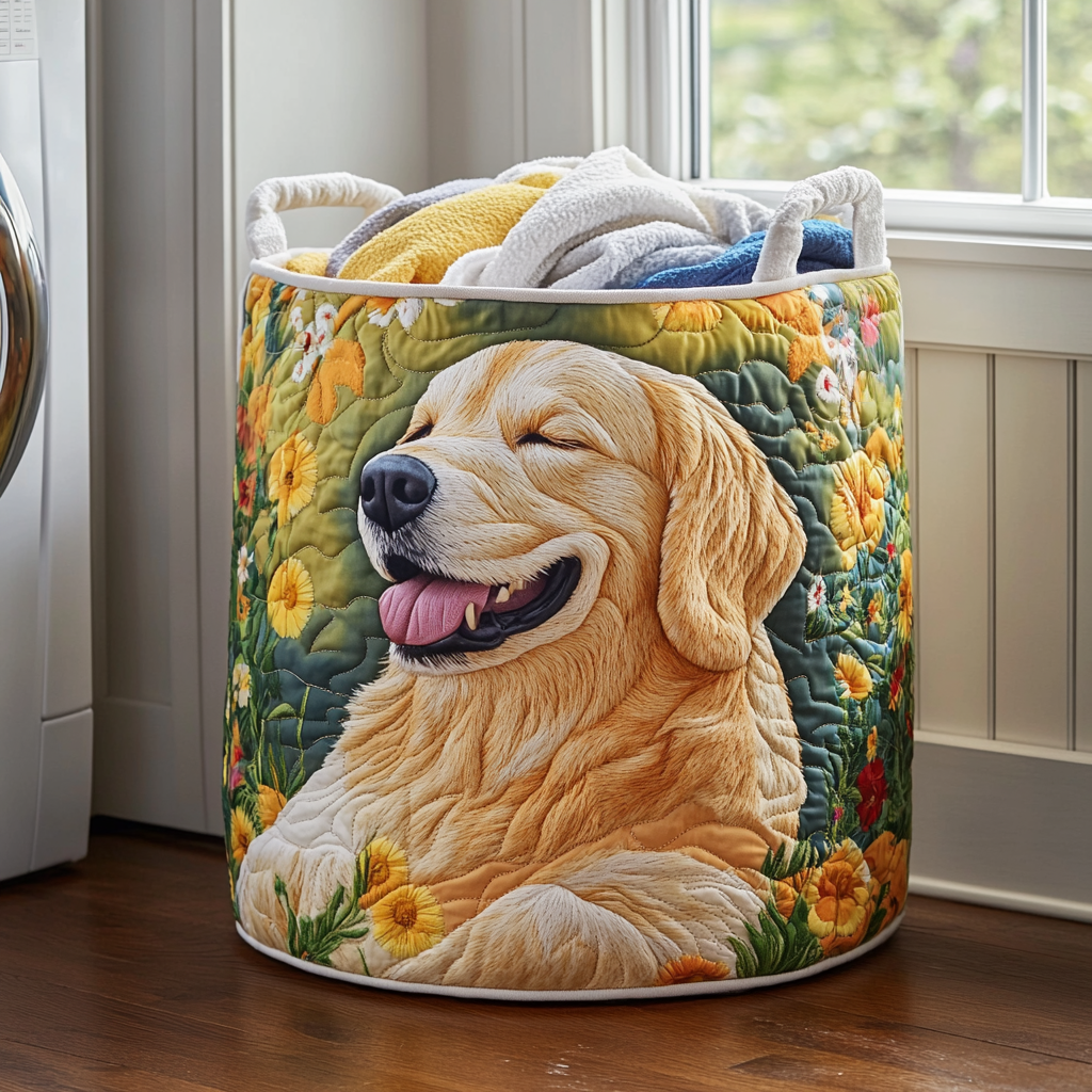 Panier à Linge Golden Retriever Bloom
