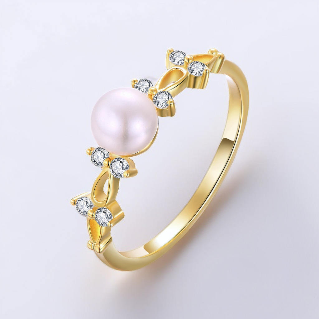 Süßwasserperle Zirkonring