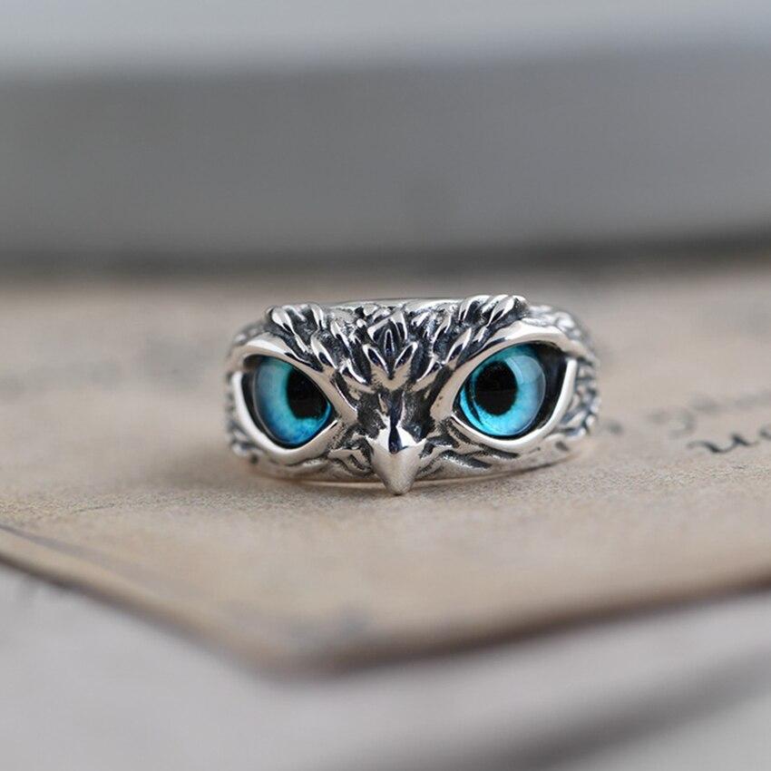 Bague Hibou en Opale Argent Ajustable