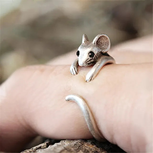 Bague Souris Argent Adjustable