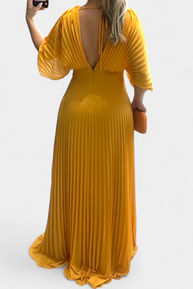 Robe Plissée Odele avec Dos Découvert