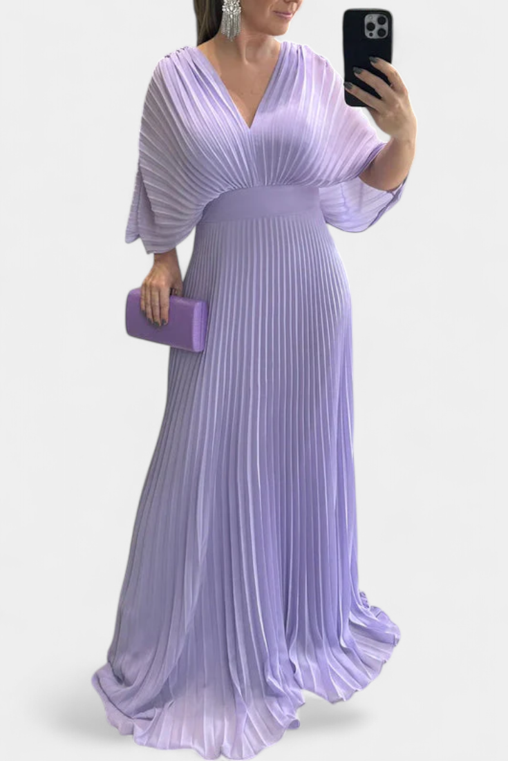 Robe Plissée Odele avec Dos Découvert