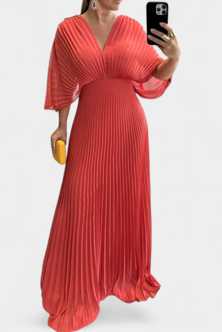 Robe Plissée Odele avec Dos Découvert