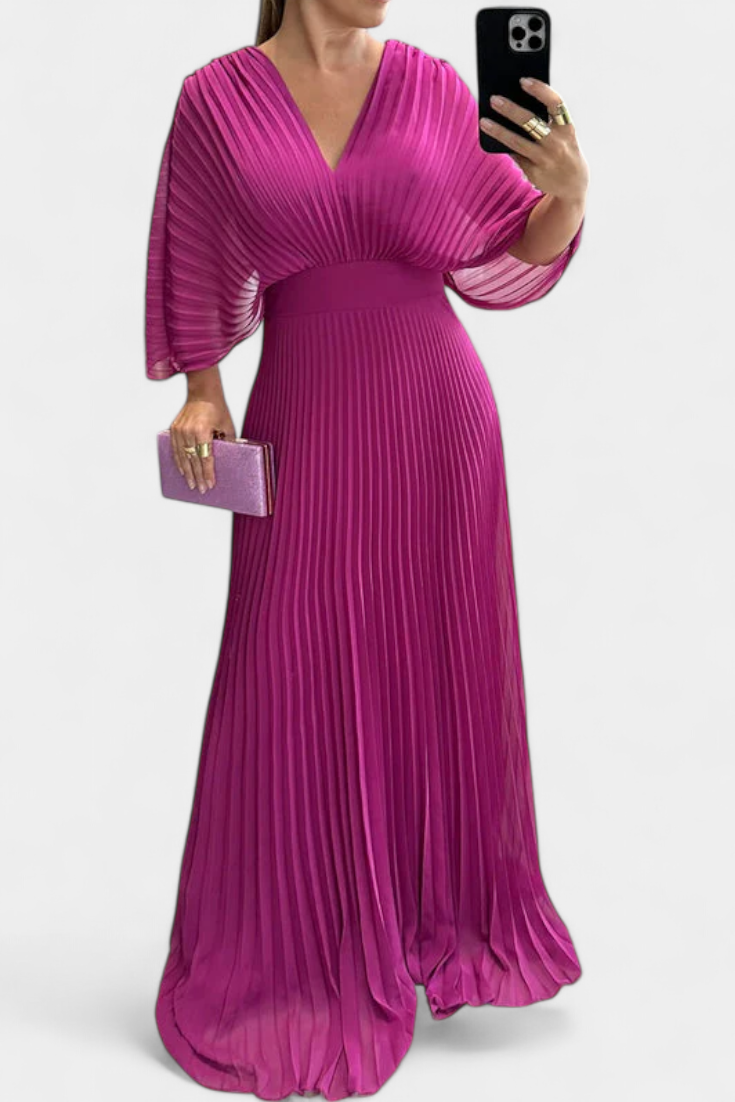 Robe Plissée Odele avec Dos Découvert