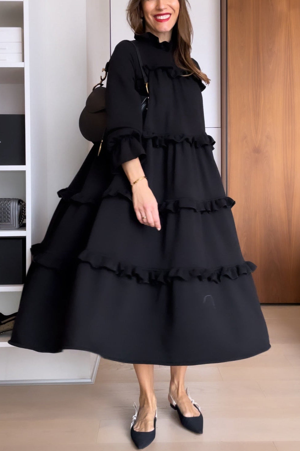 Jada Casual-Chic Ruffle Sweat Dress