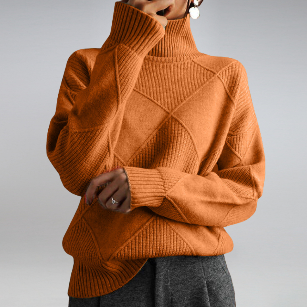 LINLEY™ | Pull Col Roulé Luxe à Côtes
