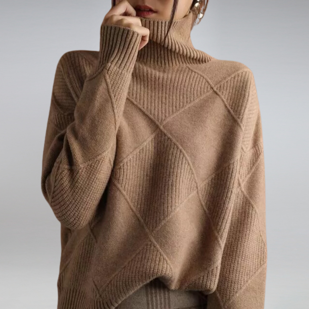 LINLEY™ | Pull Col Roulé Luxe à Côtes