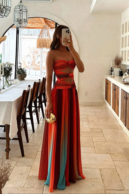 Maisie A-Line Strapless Maxi Dress