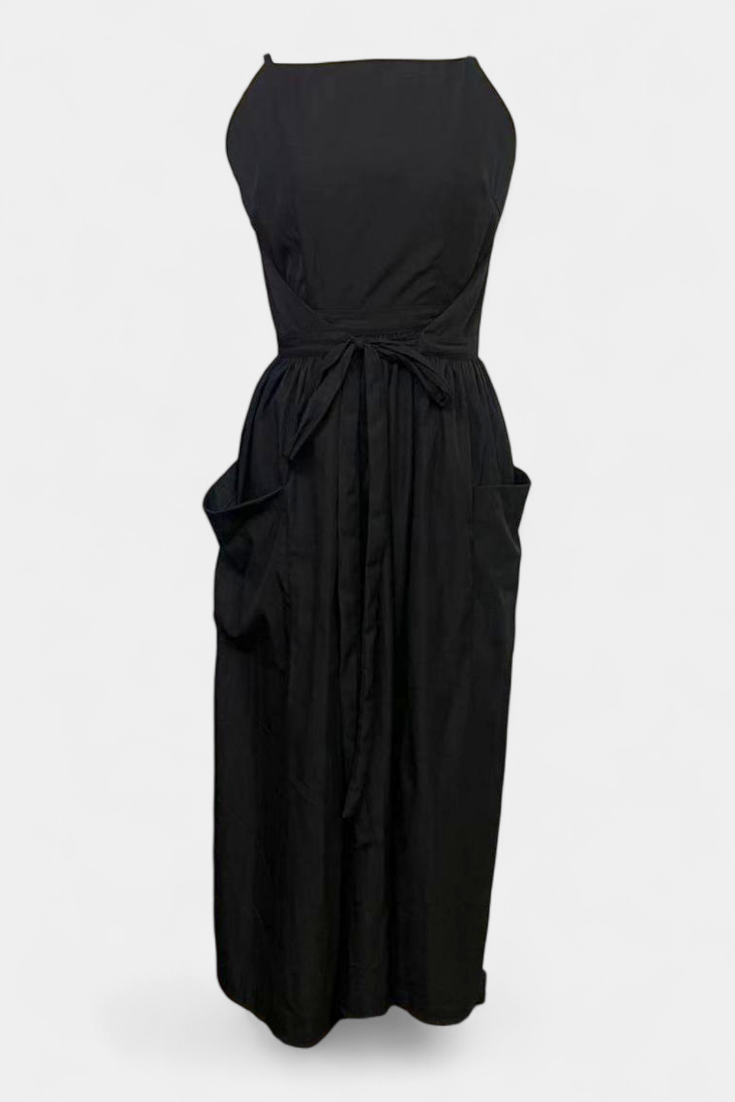 Robe Longue Sans Bretelles Dezi avec Liens Latéraux Ajustables