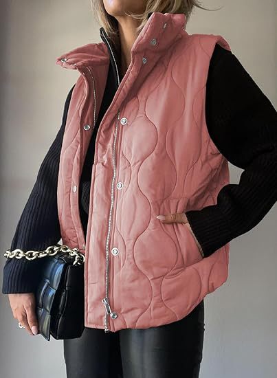 PAMMY™ - Gilet Classique Doudoune Boutonné Zippé avec Col
