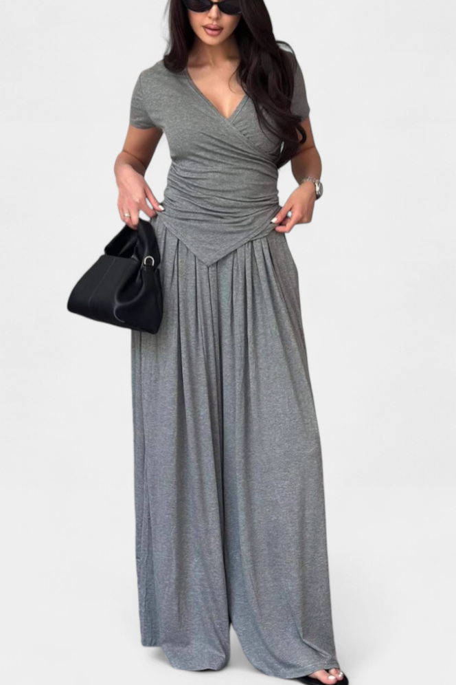 Two-Piece Comodo Ruslana Set with Crossed V-Neck