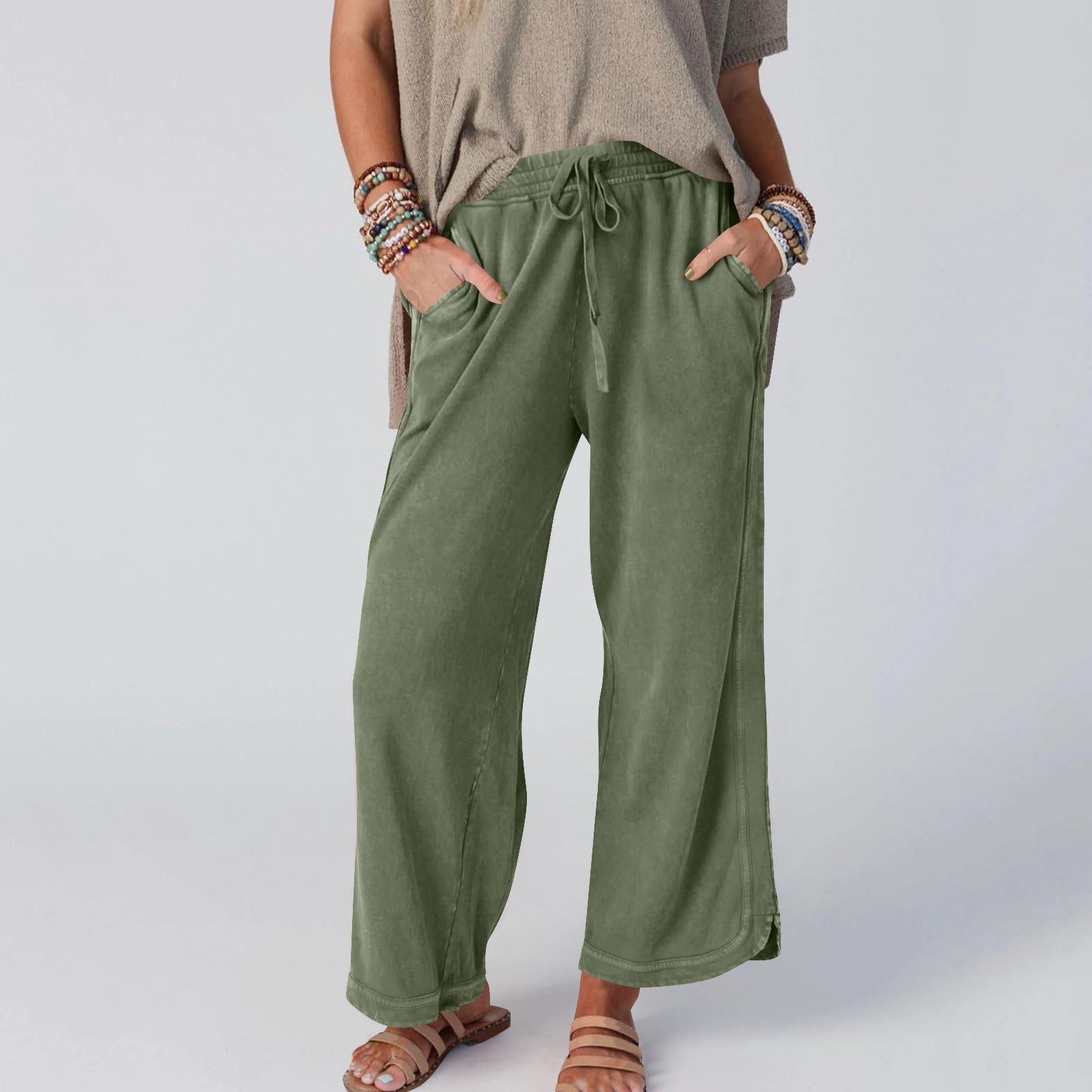 CHIPY™ - Pantalon Vintage Large Taille Haute