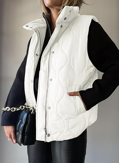 PAMMY™ - Gilet Classique Doudoune Boutonné Zippé avec Col