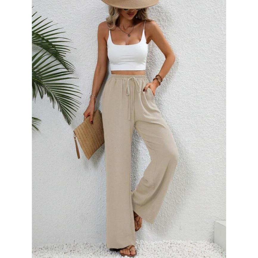 FISHA™ – Pantalon large taille haute classique