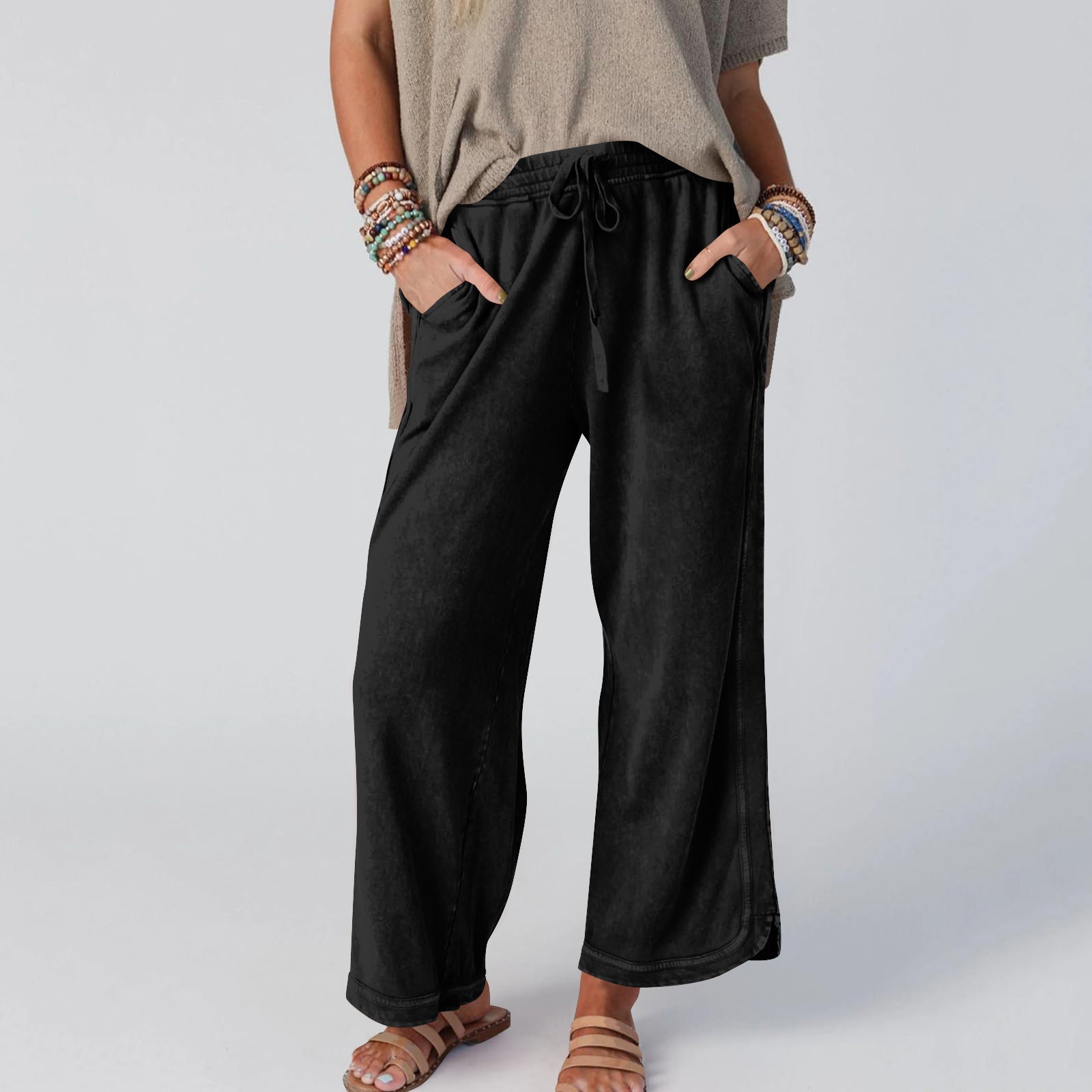 CHIPY™ - Pantalon Vintage Large Taille Haute
