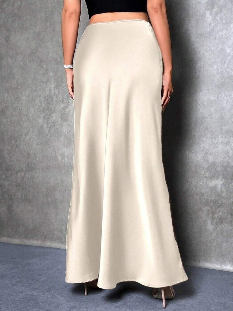 FIONA™ - Jupe Satinée Taille Haute