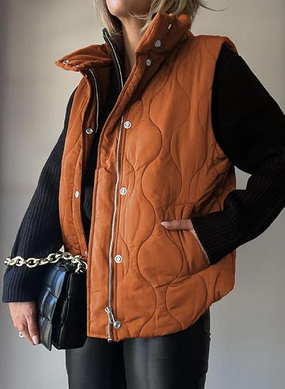PAMMY™ - Gilet Classique Doudoune Boutonné Zippé avec Col