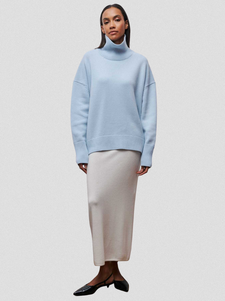 PULL EN MAILLE À COL HAUT ELENA