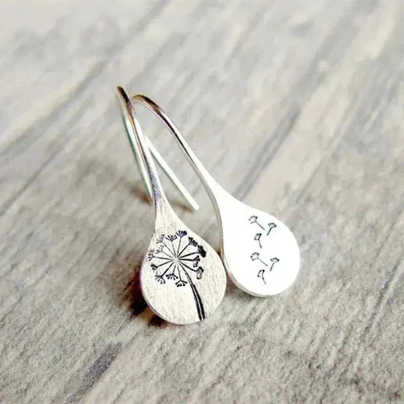 925 Sterling Silber Löwenzahn Ohrringe