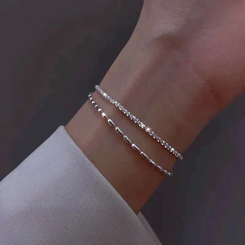 Bracelet en Zirconium Argent