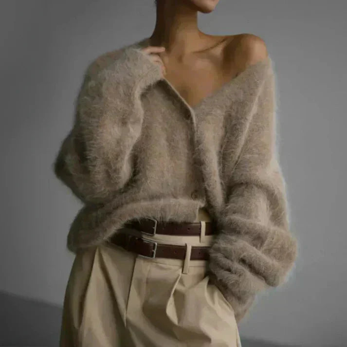 ADELE™ - Cardigan en Mohair Flou