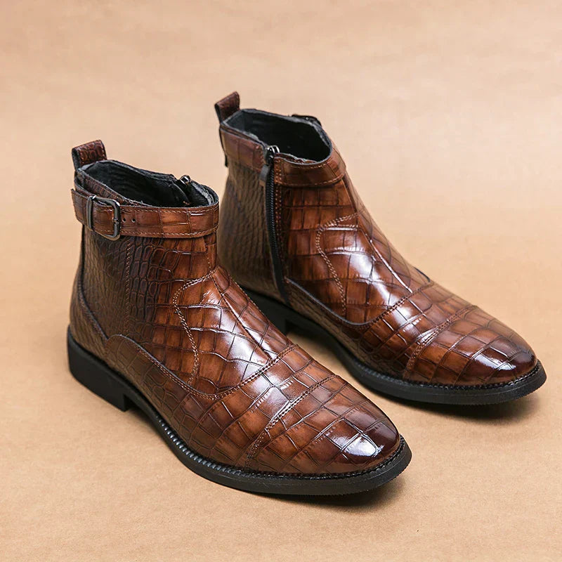 Dylan | Bottines à Boucle en Cuir Synthétique