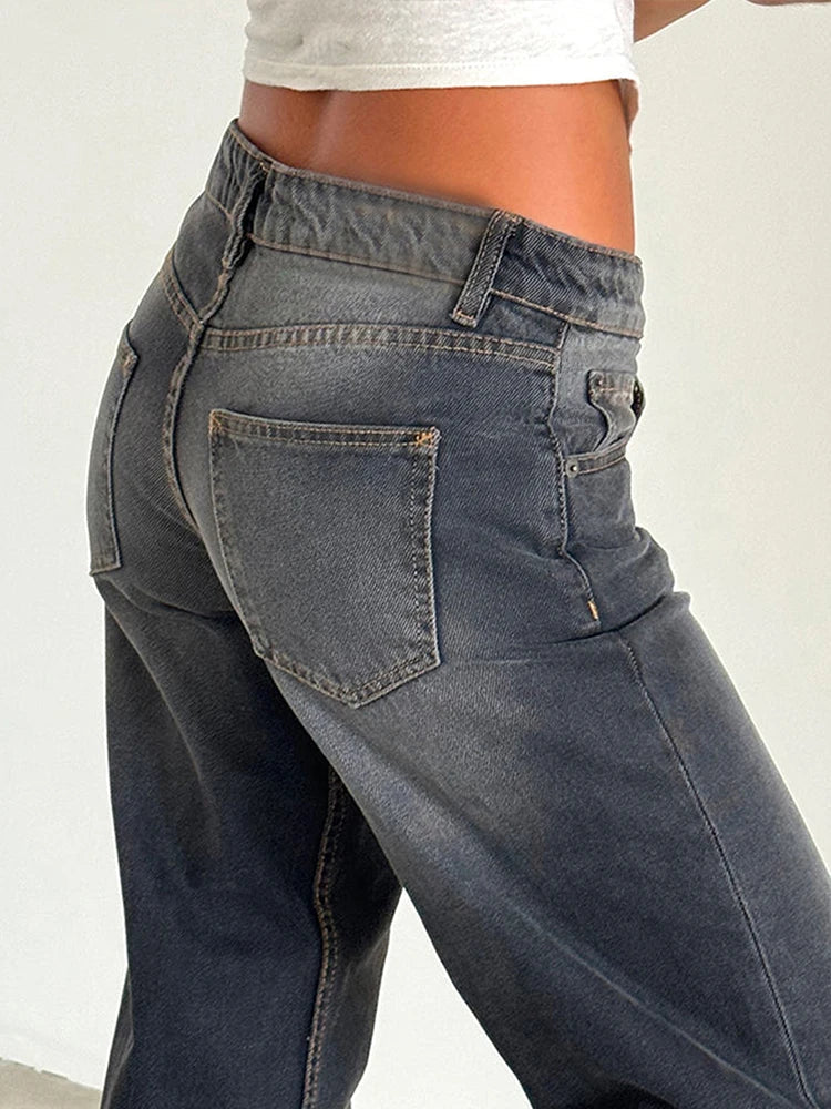 SYLVAINE™ – Jean Baggy Vintage Décontracté