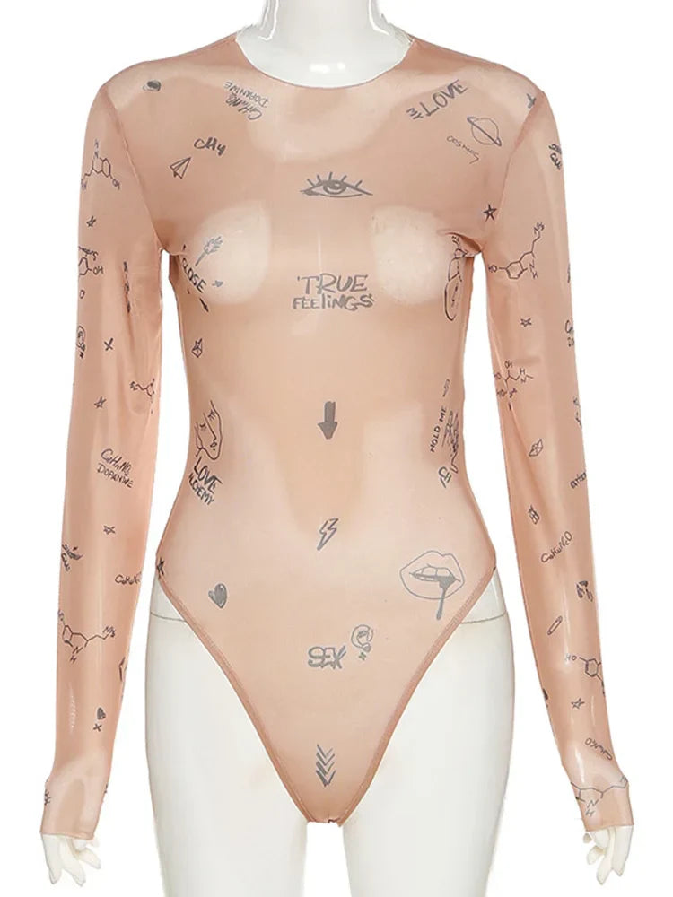JANELLA™ – Body en Maille Imprimée Moderne