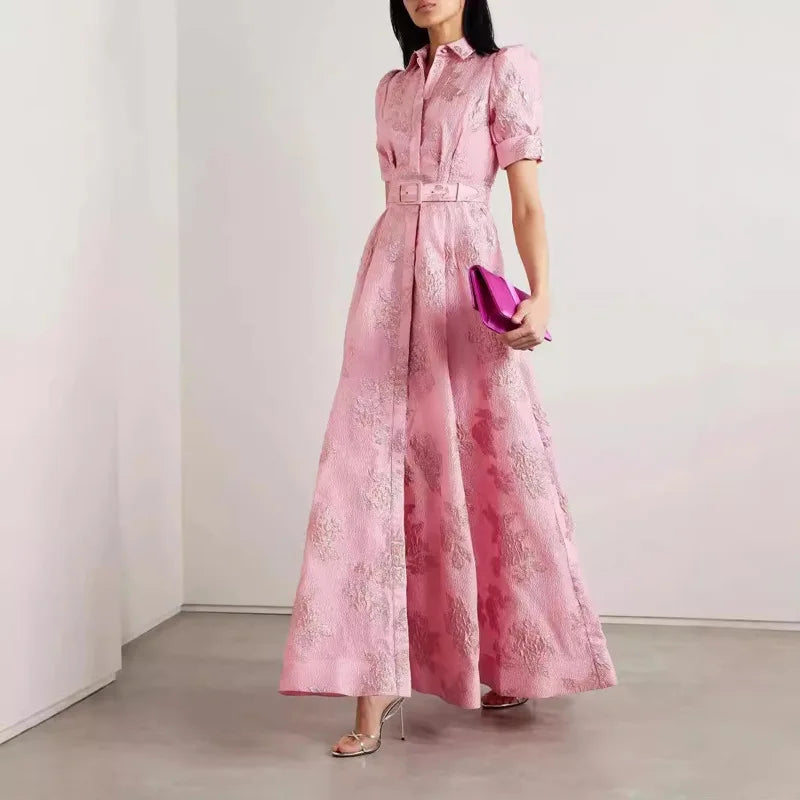 Embroidered Waist Dress Roselle