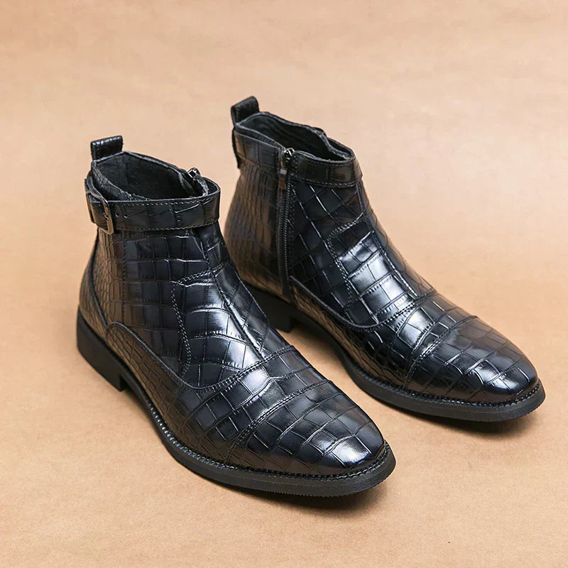 Dylan | Bottines à Boucle en Cuir Synthétique