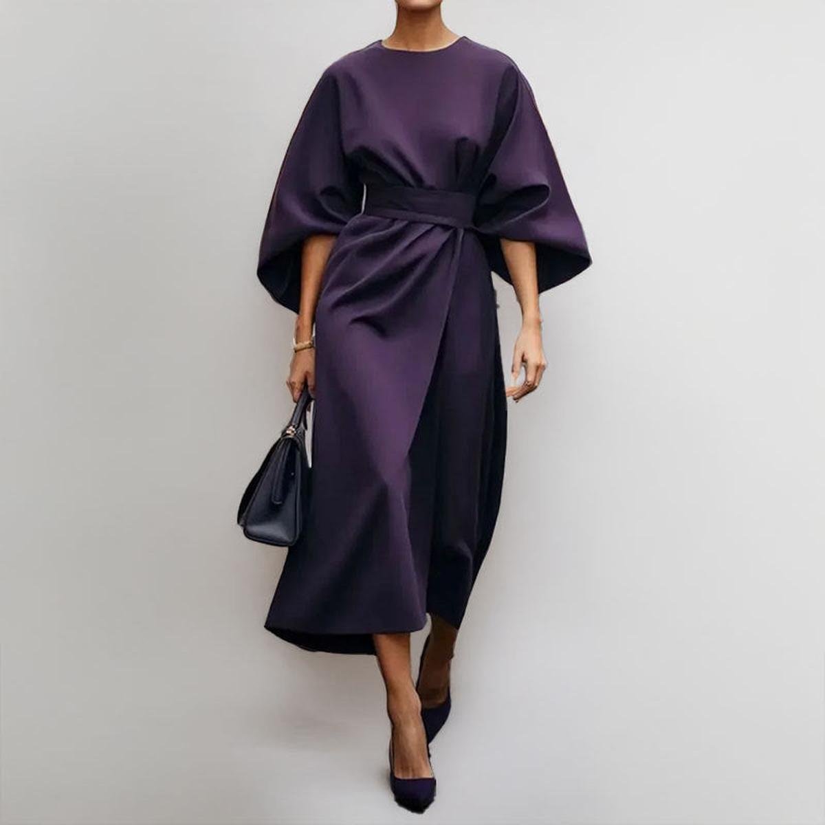 Eldra™ | Robe Maxi avec Manches Chauve-Souris
