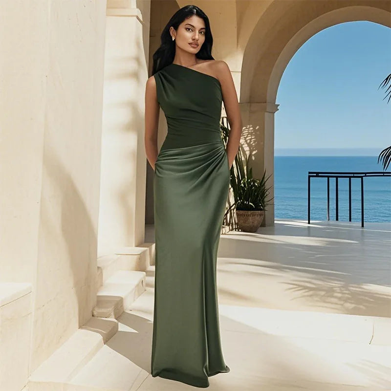 Sophia | Robe Maxi avec une Guilt en Satin