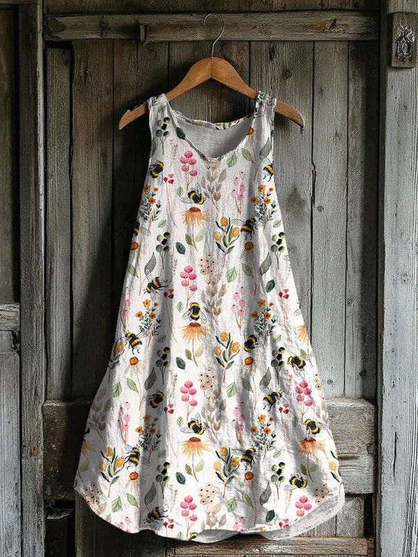 Robe débardeur imprimée abeille mignonne