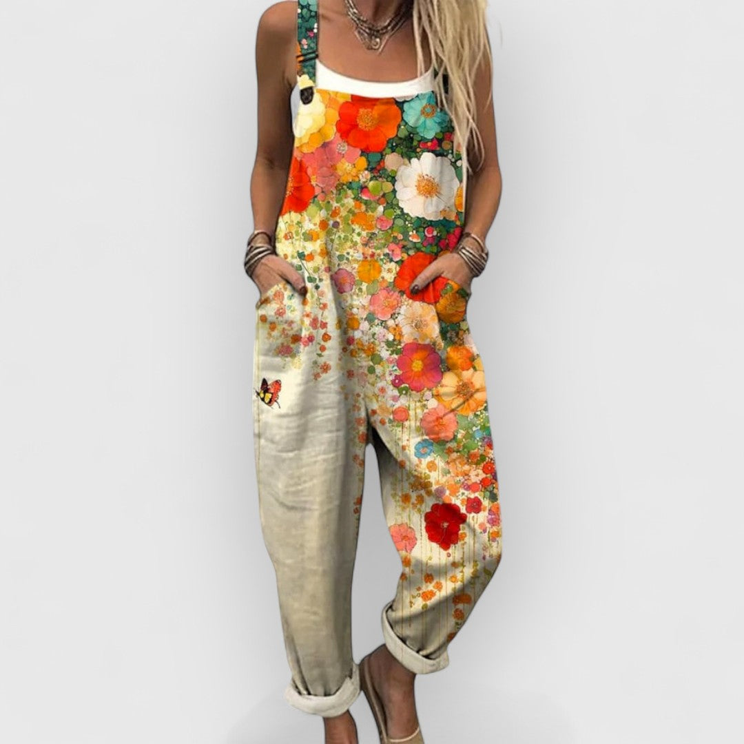 Ester | Vintage Floral Jumpsuit for a Unique Style