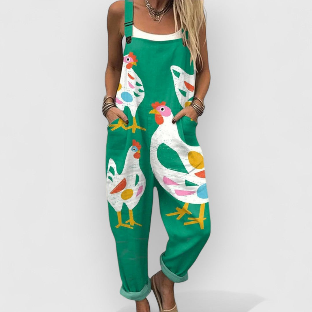 Célestine | Vintage Floral Jumpsuit for Women